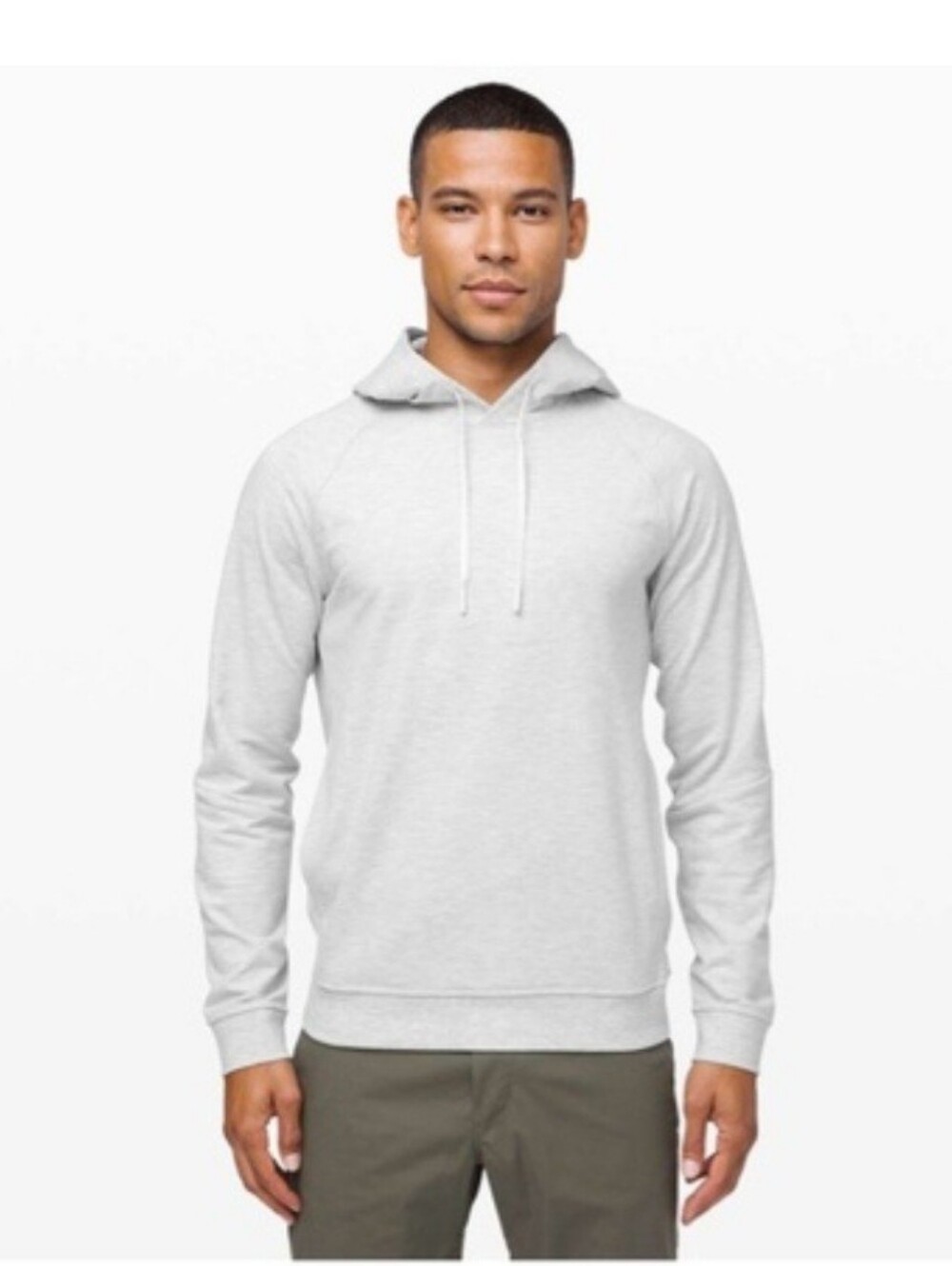 Lululemon City Sweat Pullover Hoodie Mens Medium Gray Heathered